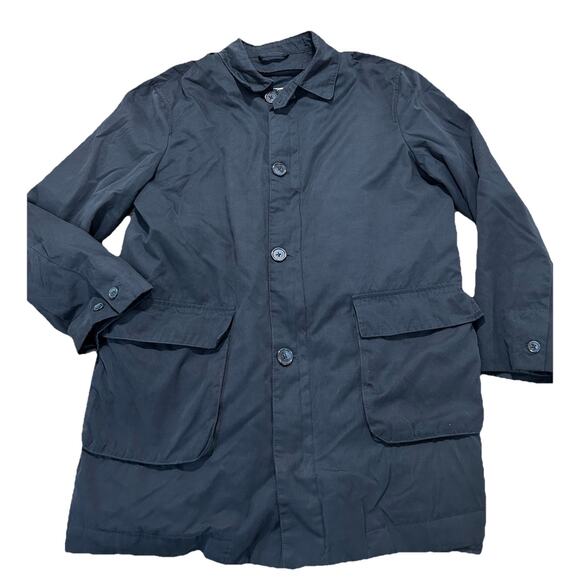 Peter Manning Rain Overcoat Quilted Removable Lining In Navy | Men’s XXL - Picture 1 of 10